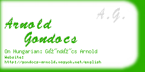 arnold gondocs business card